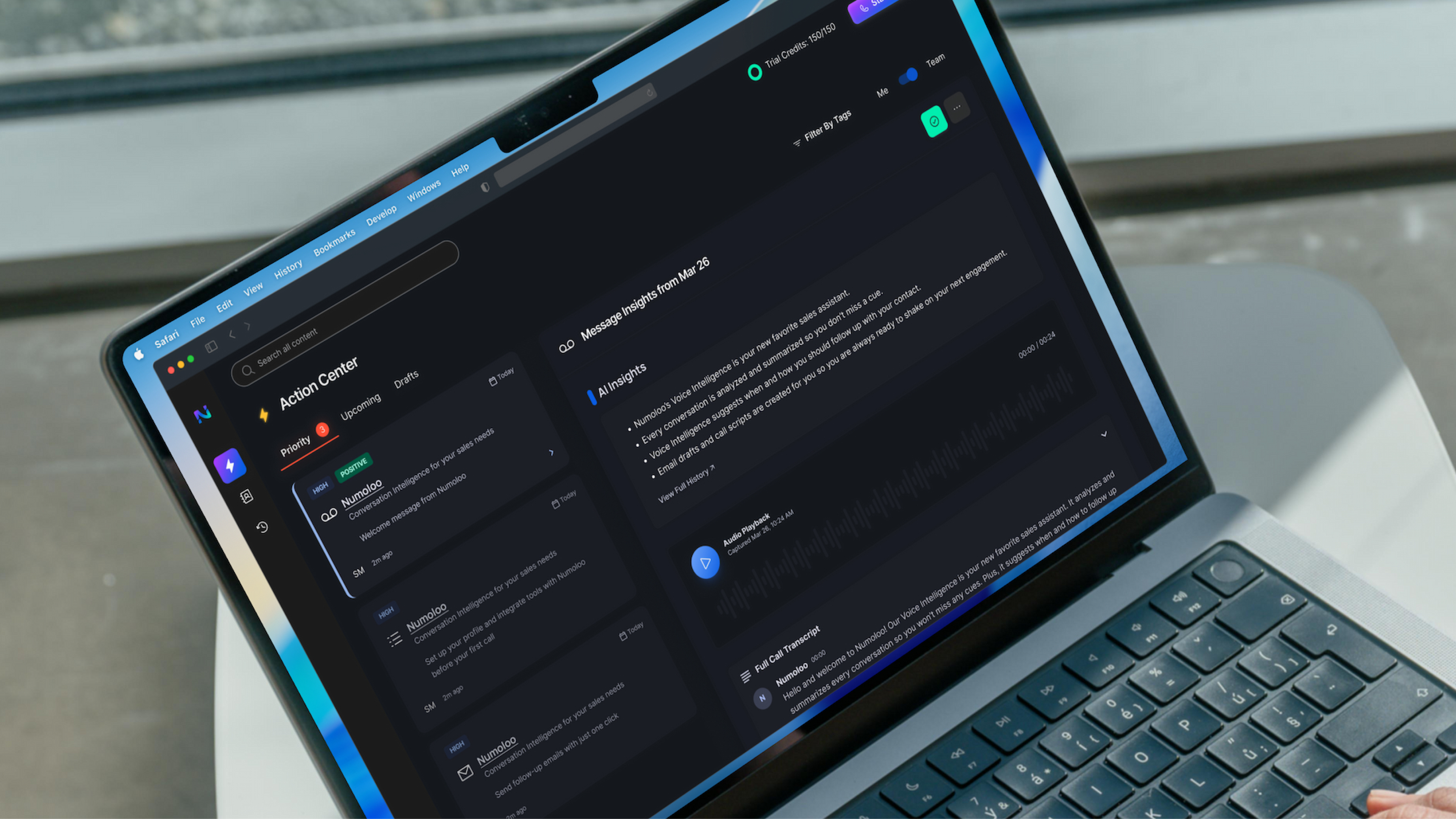 Numoloo dashbboard in laptop mock up